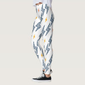 Blitz Bolzen Doodle Nahtloser Blitz Leggings (Links)
