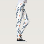 Blitz Bolzen Doodle Nahtloser Blitz Leggings (Rechts)
