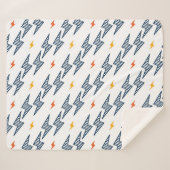 Blitz Bolzen Doodle Nahtloser Blitz Sherpadecke (Vorderseite (Horizontal))