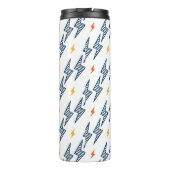 Blitz Bolzen Doodle Nahtloser Blitz Thermosbecher (Rückseite)