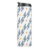 Blitz Bolzen Doodle Nahtloser Blitz Thermosbecher (Nach rechts gedreht)