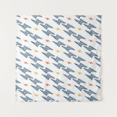 Blitz Bolzen Doodle Nahtloser Blitz Wandteppich (Vorderseite (Horizontal))