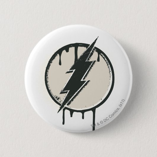 Blitz Bolzen Farbe Grunge Button (Vorderseite)