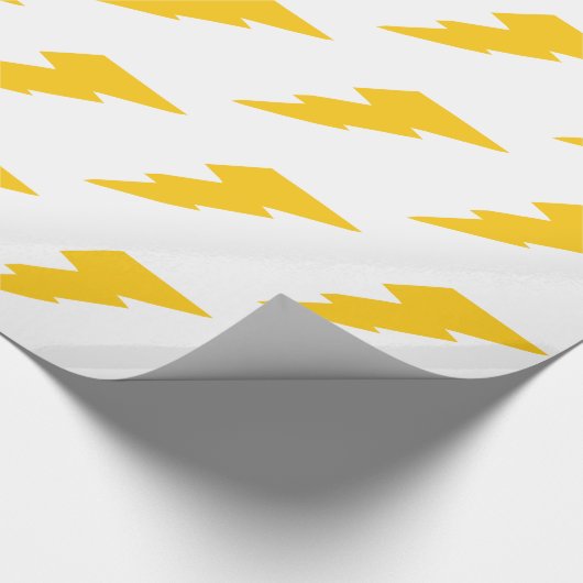 Blitz-Bolzen, Gelb, Donner, Sturm, Superheld Geschenkpapier (Ecke)