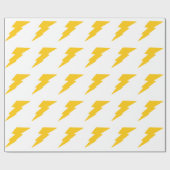 Blitz-Bolzen, Gelb, Donner, Sturm, Superheld Geschenkpapier (Flach)