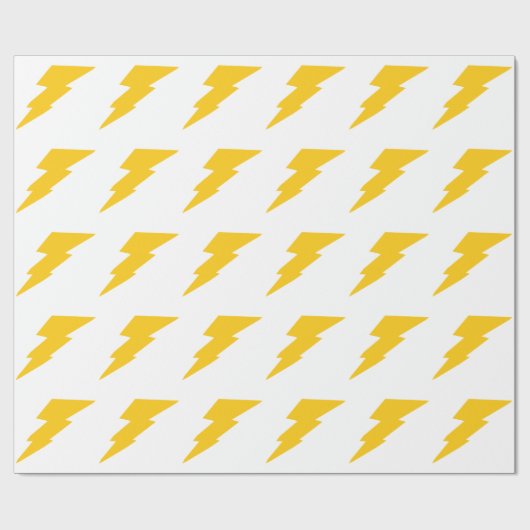 Blitz-Bolzen, Gelb, Donner, Sturm, Superheld Geschenkpapier (Flach)