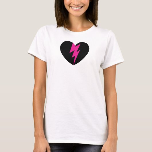 Blitz-Bolzen-Herz T-Shirt (Vorderseite)