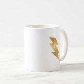 Blitz-Bolzen im metallischen Gold Kaffeetasse (VorderseiteRechts)