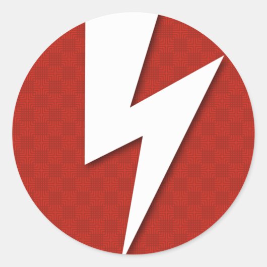 Blitz, Bolzen Runder Aufkleber (Vorderseite)