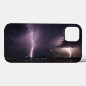 Blitz-Bolzen über Hafen-Stadt Case-Mate iPhone Hülle (Rückseite (Horizontal))