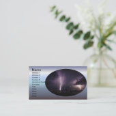 Blitz-Bolzen über Hafen-Stadt Visitenkarte (Stehend Vorderseite)