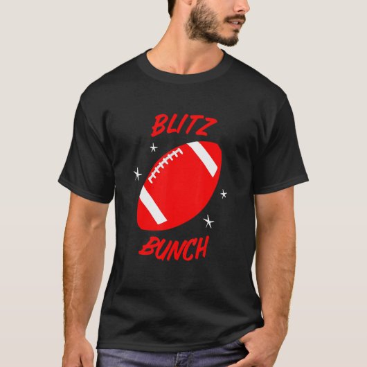 Blitz Bunch Football Player Defensive Lineman Line T-Shirt (Vorderseite)