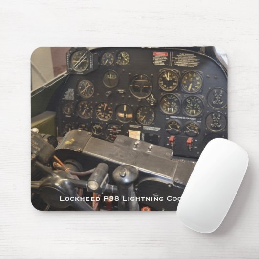 Blitz-Cockpit Lockheeds P38 Mousepad (Mit Mouse)