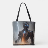 Blitz-Cyborg-Krieger Tasche (Rückseite)