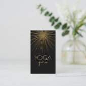 Blitz der Light Yoga Guru Black Business Card Visitenkarte (Stehend Vorderseite)