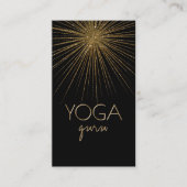 Blitz der Light Yoga Guru Black Business Card Visitenkarte (Vorderseite)