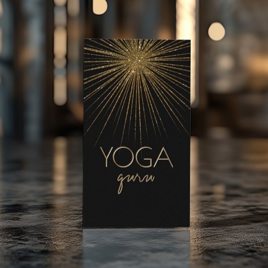 Blitz der Light Yoga Guru Black Business Card Visitenkarte