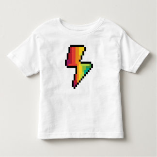 Blitz der Pixel-Leuchtanzeige in Regenbogenfarben Kleinkind T-shirt