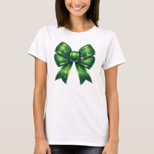 Blitz des grünen Glitzer T-Shirt