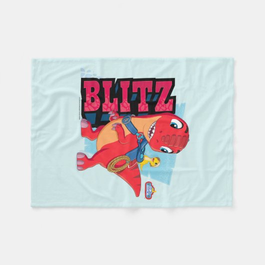 Blitz | Dino Ranch Fleecedecke (Vorderseite (Horizontal))