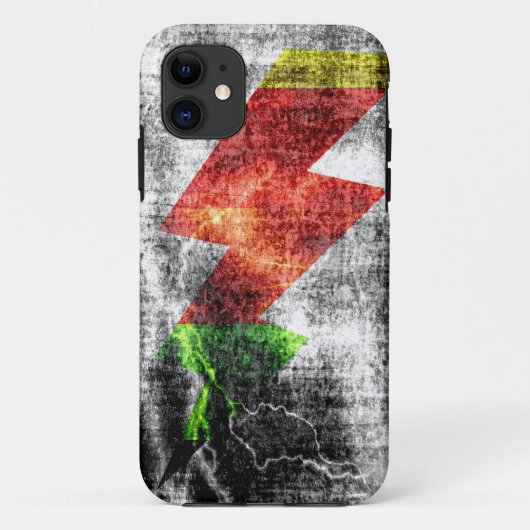 Blitz-Dunkelgrunge Case-Mate iPhone Hülle (Rückseite)