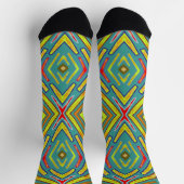Blitz Fun Gelb Grün Socken (Oben)