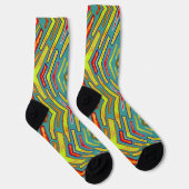 Blitz Fun Gelb Grün Socken (Rechts)