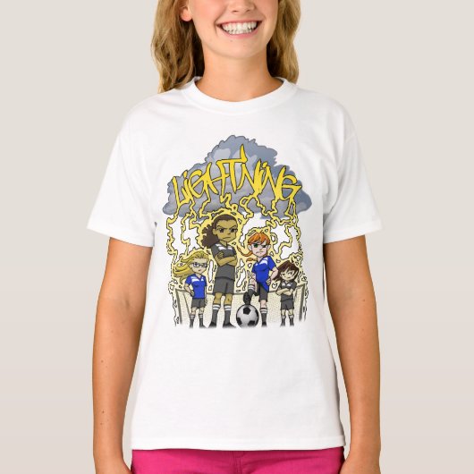 Blitz-Fußballmannschaft T-Shirt (Vorderseite)