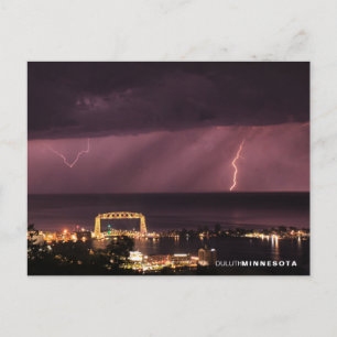 Blitz hinter der Brücke, Duluth Minnesota Postkarte