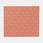 Blitz in zartem Rosa  Fleecedecke (Vorderseite (Horizontal))