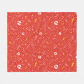 Blitz-Logo und Doodle-Muster Fleecedecke (Vorderseite (Horizontal))