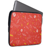 Blitz-Logo und Doodle-Muster Laptopschutzhülle (Vorne Rechts)