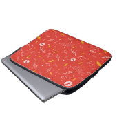 Blitz-Logo und Doodle-Muster Laptopschutzhülle (Vorne Knopf)
