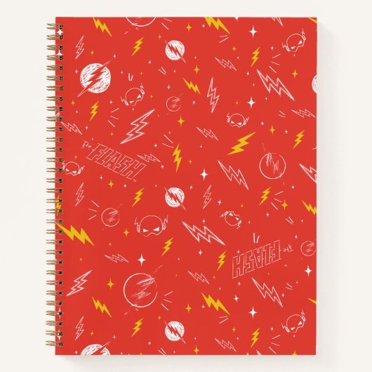 Blitz-Logo und Doodle-Muster Notizblock (Vorderseite)
