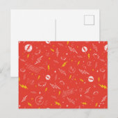 Blitz-Logo und Doodle-Muster Postkarte (Vorne/Hinten)