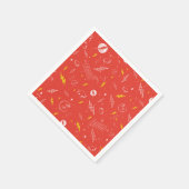 Blitz-Logo und Doodle-Muster Serviette (Ecke)