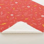Blitz-Logo und Doodle-Muster Sherpadecke (3/4)
