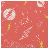 Blitz-Logo und Doodle-Muster Stoff (Nahaufnahme)