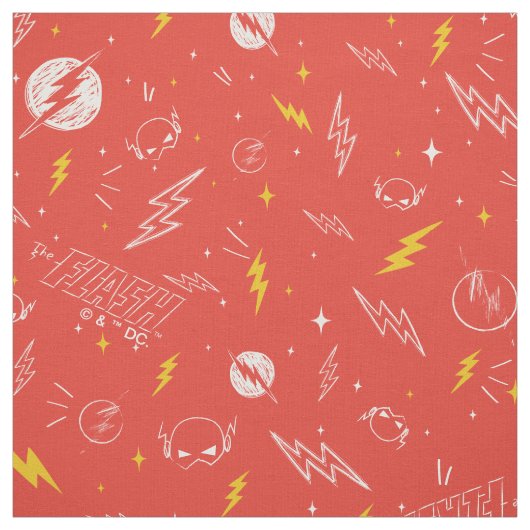 Blitz-Logo und Doodle-Muster Stoff (Muster)