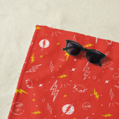 Blitz-Logo und Doodle-Muster Strandtuch (Beispiel)