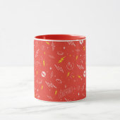 Blitz-Logo und Doodle-Muster Tasse (Zentrum)