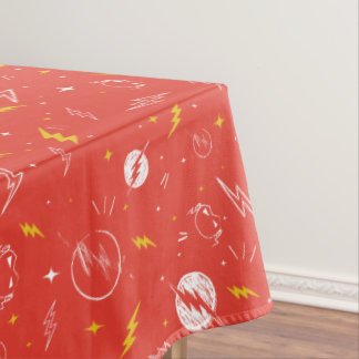 Blitz-Logo und Doodle-Muster Tischdecke