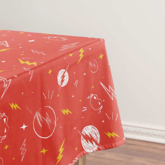 Blitz-Logo und Doodle-Muster Tischdecke (Beispiel)