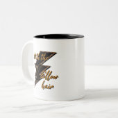 Blitz mit dem gelben Haar Zweifarbige Tasse (Vorderseite Links)