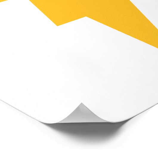 Blitz mit gelbem Blitz Poster (Ecke)