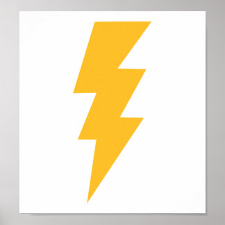 Blitz mit gelbem Blitz Poster