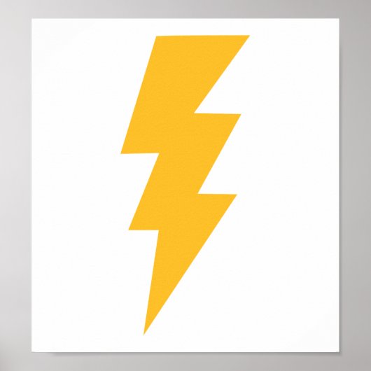 Blitz mit gelbem Blitz Poster (Vorne)