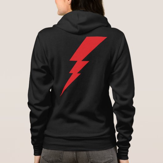 Blitz mit rotem Blitz Hoodie (Rückseite)