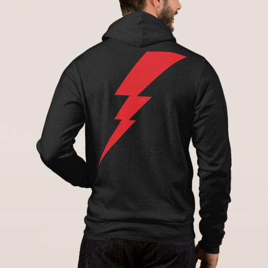 Blitz mit rotem Blitz Hoodie (Rückseite)