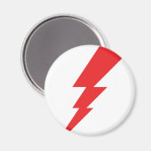 Blitz mit rotem Blitz Magnet (Vorderseite/Rückseite)